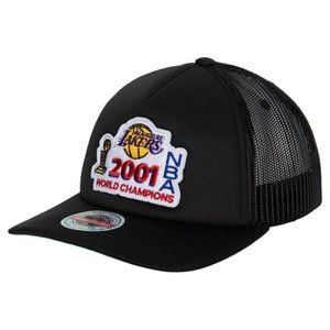 Mitchell & Ness Los Angeles Lakers 2001 NBA Champions Trucker Hat Cap Black